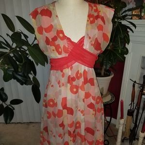 Beautiful bright orange floral dress